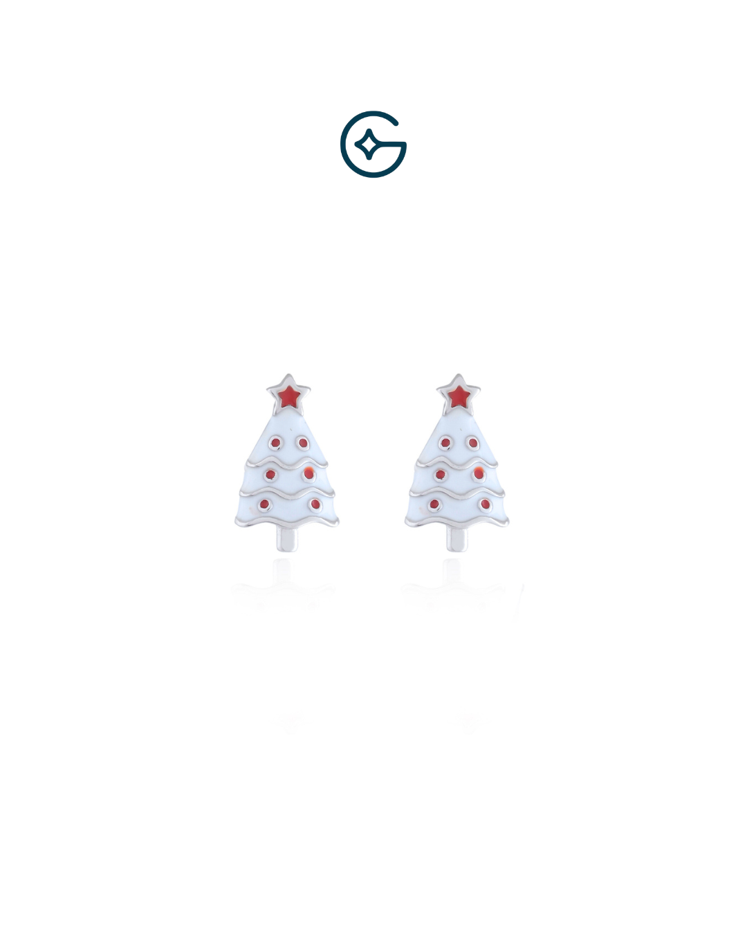 Merry Christmas Kids Earrings In Silver