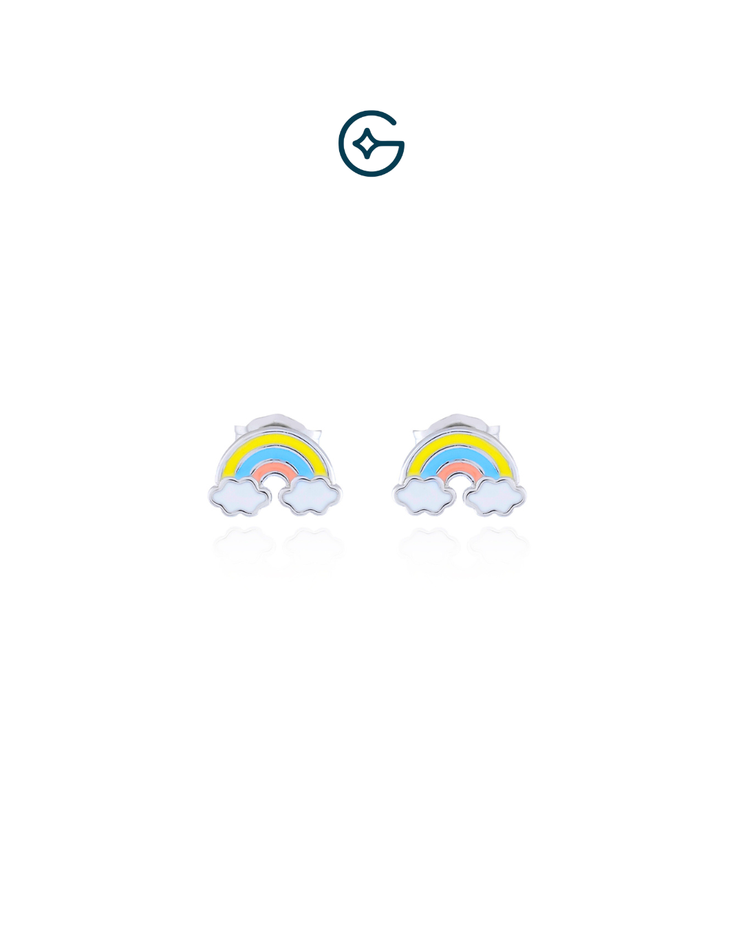 Rainbow Paradise Silver Earrings Kids