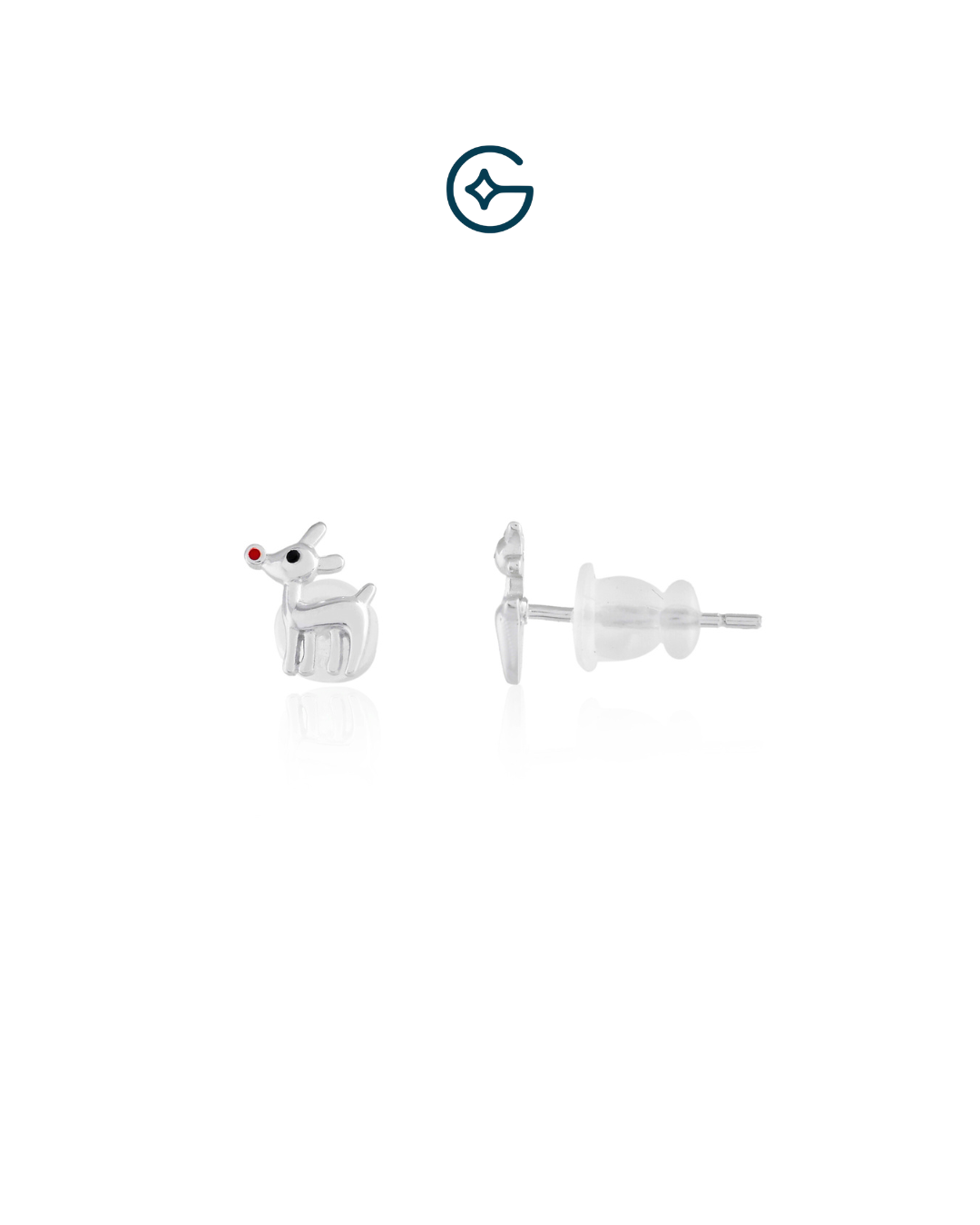 Merry Christmas Kids Earrings In Silver