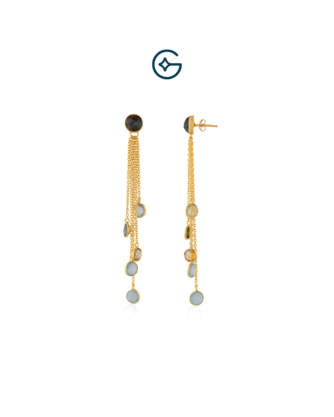 Gemstone Delight Earrings In Silver