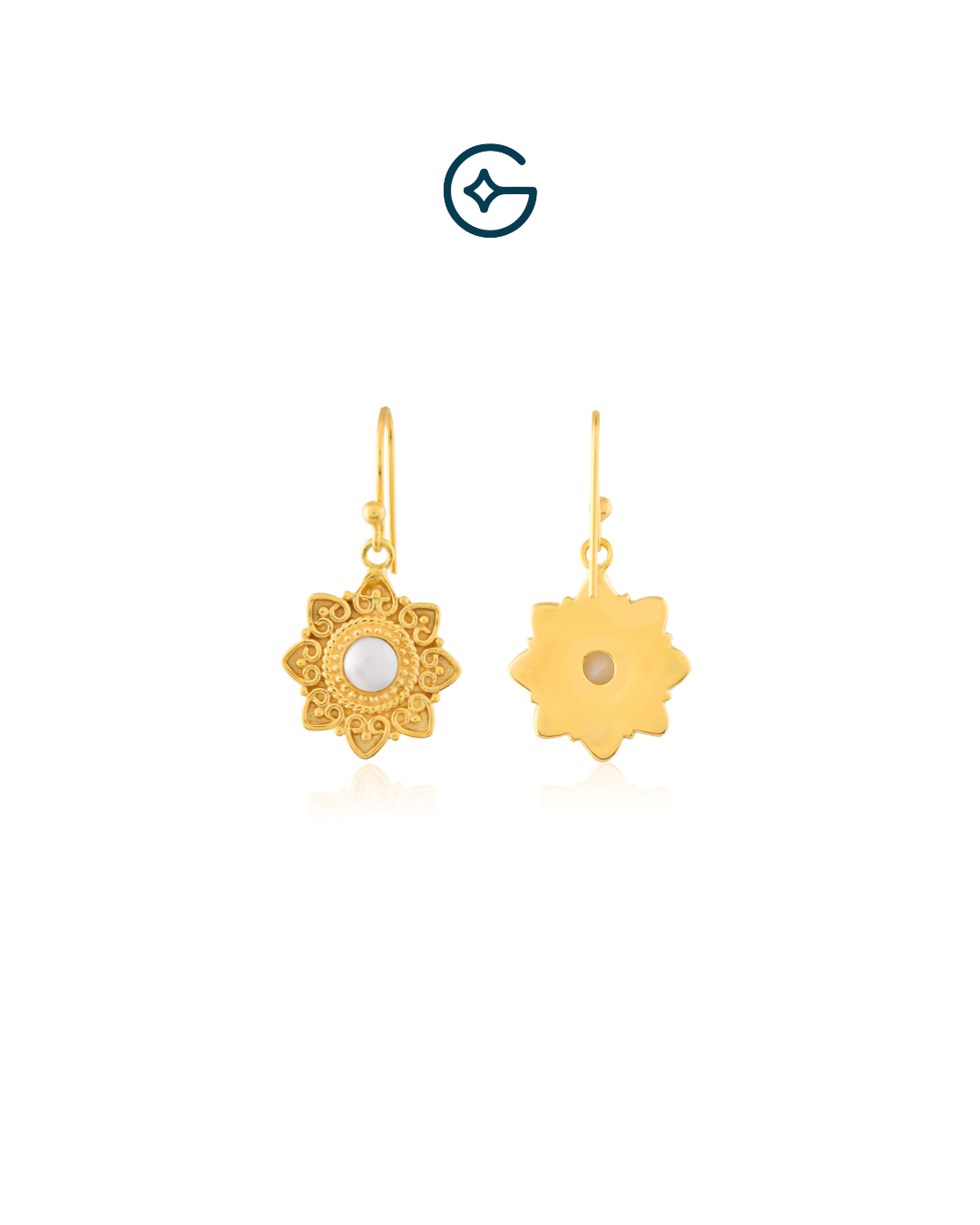 Sunshine Pearl Earrings In Silver