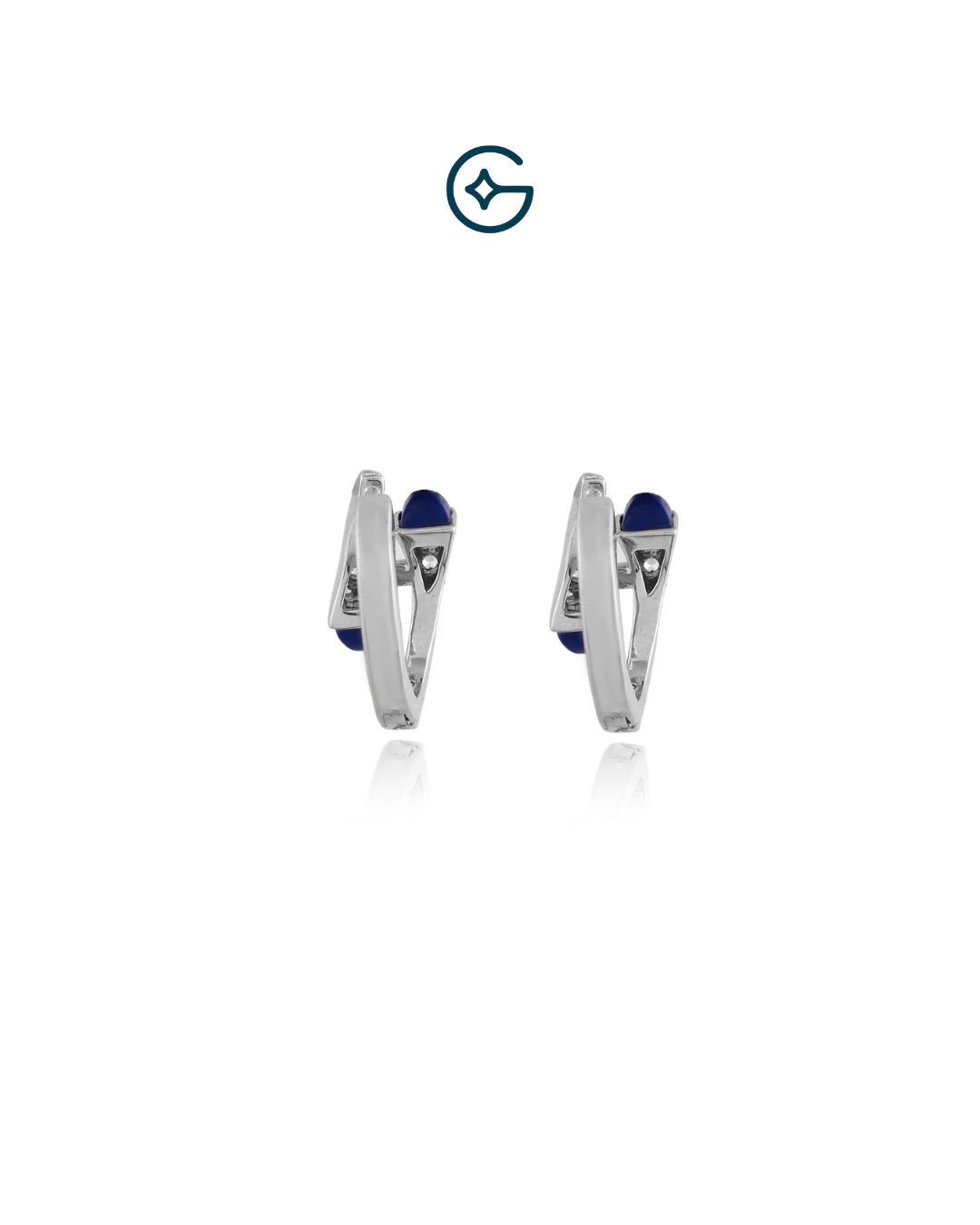 Stylish Enamel Baali Earring In Silver