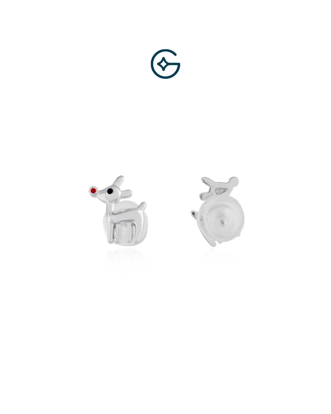 Merry Christmas Kids Earrings In Silver