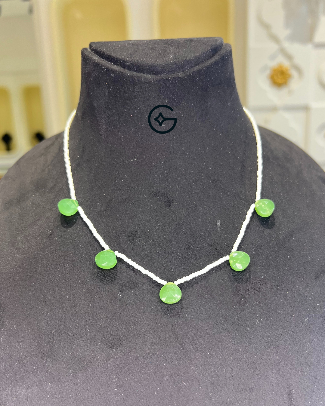 Natural Pearl and Chalcedony Bead Necklace