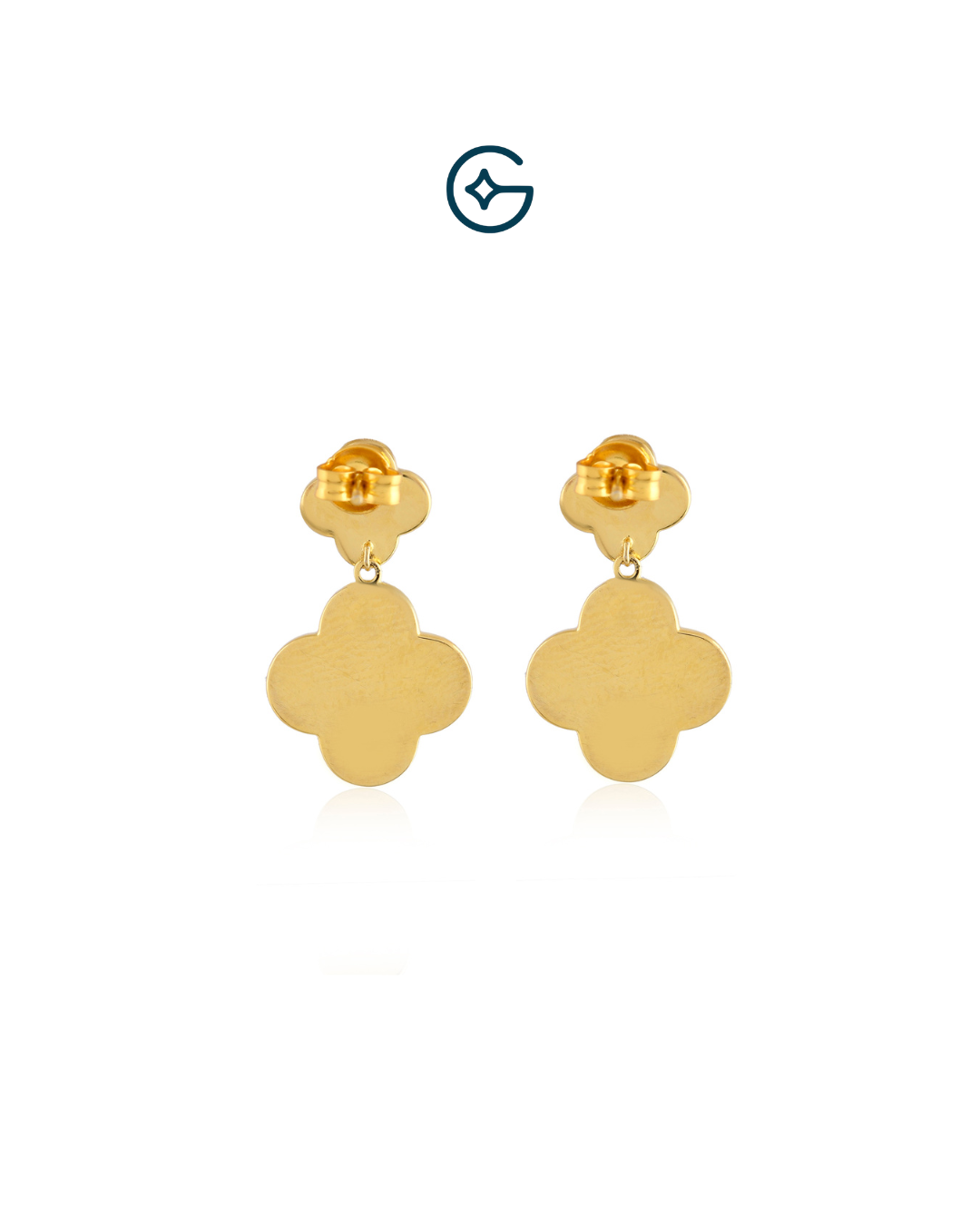 Van cleef Inspired Black Onyx Clove Earrings In Silver
