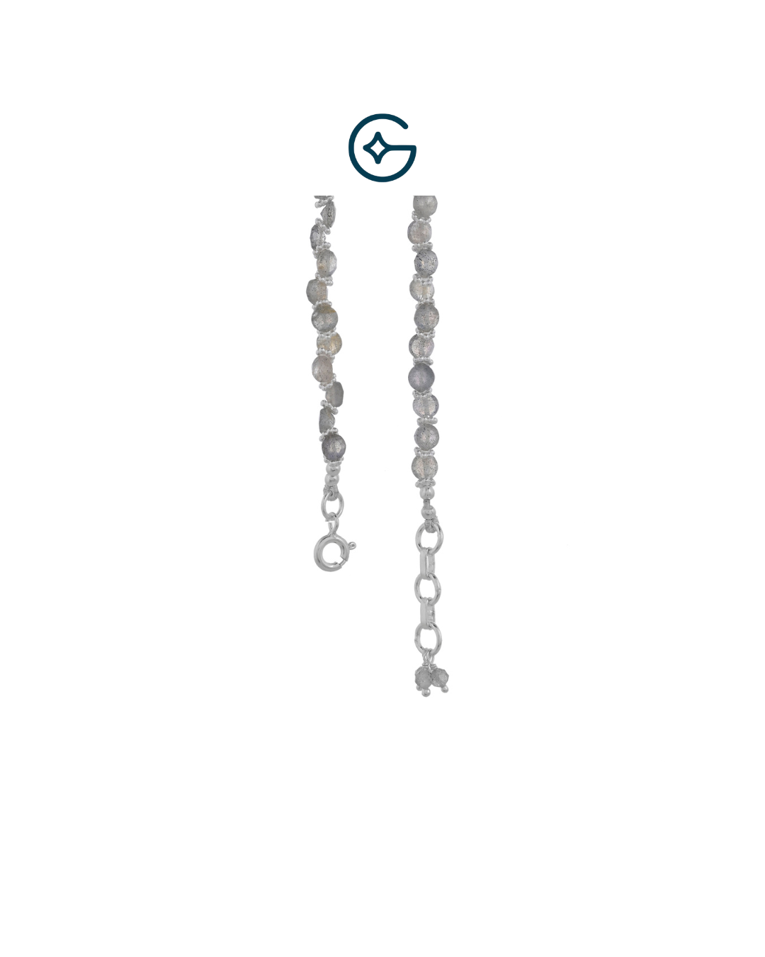 Oval Labradorite Beads Modern Wear Silver Necklace