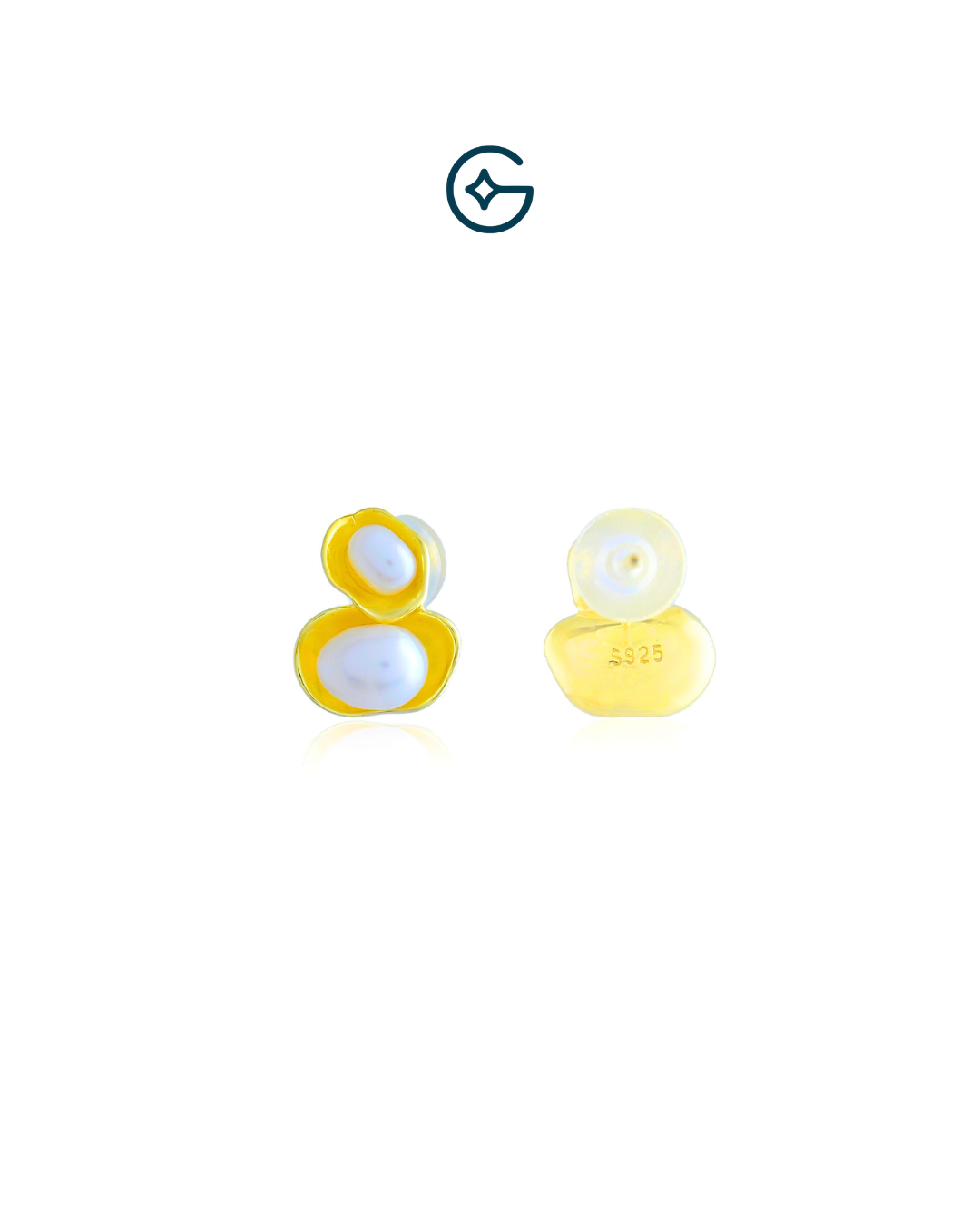 Cute Natural Pearl Stud Earrings In Silver