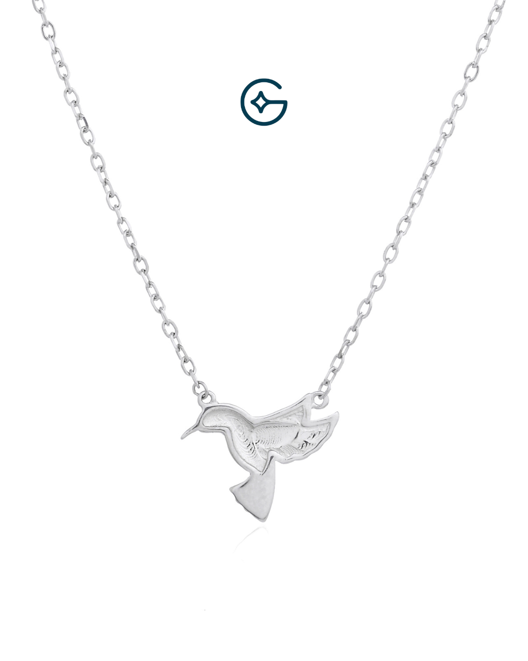 Nature Inspired Birdy Pendant Set With Enamel In Silver
