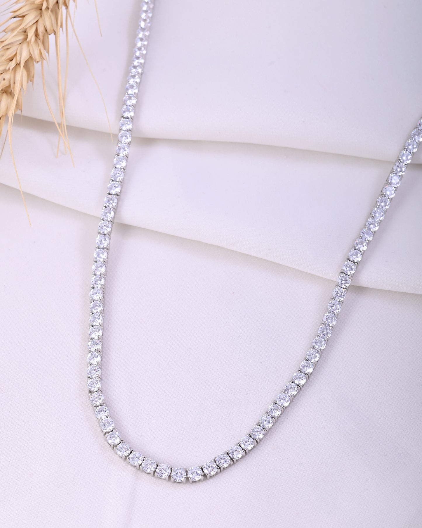 solitare string in 925 silver