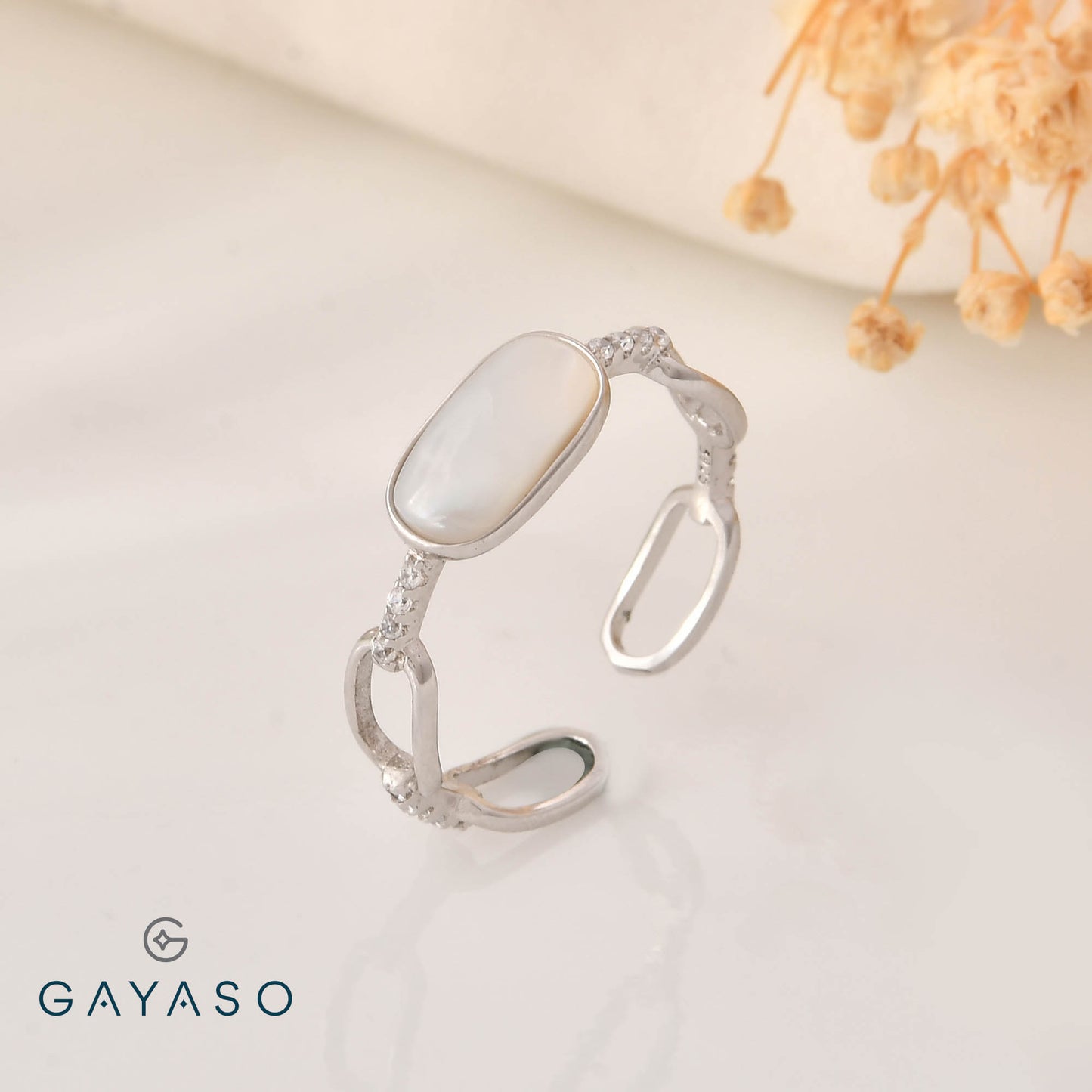 Oval Moonstone Ring In Silver