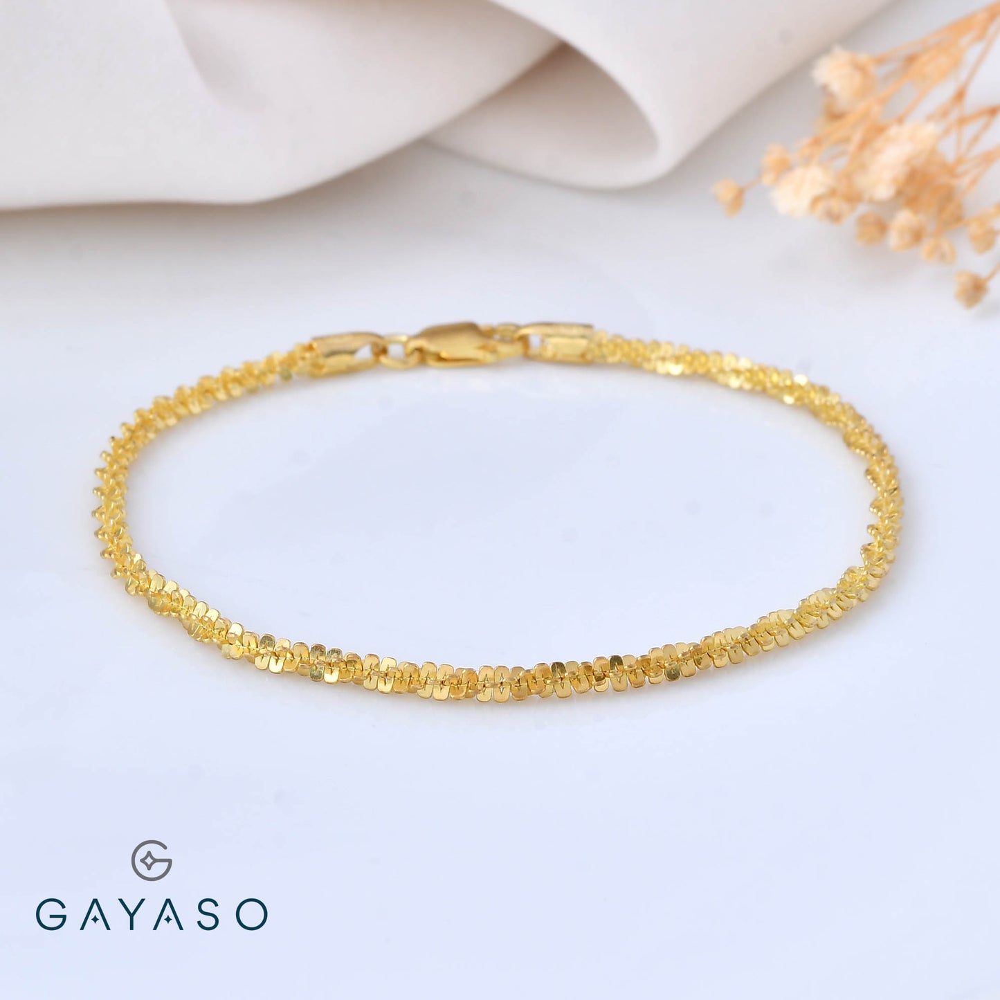 Twisted Silver Italian Bracelet