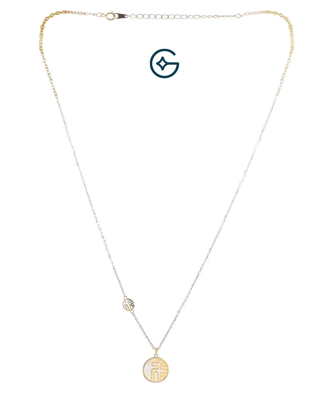 Stylish Mother Of Pearl Necklace In Silver