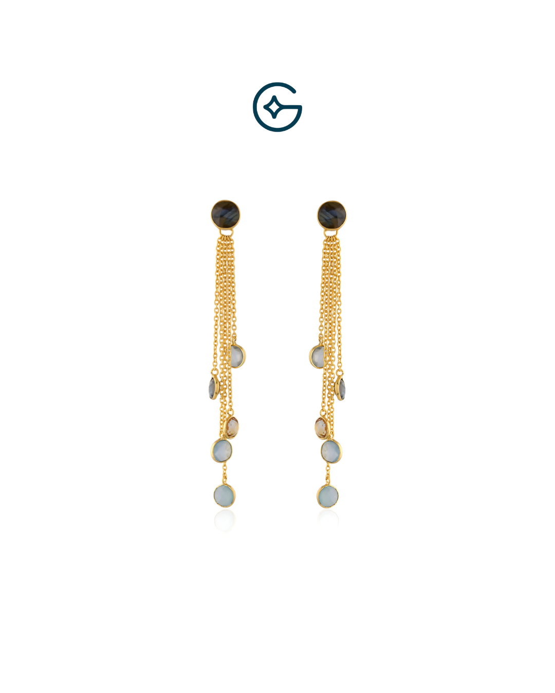 Gemstone Delight Earrings In Silver
