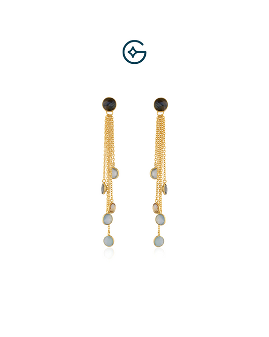 Gemstone Delight Earrings In Silver