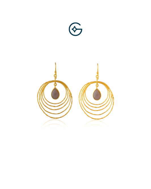 Party Ready Chalcedony Drop Danglers In Silver
