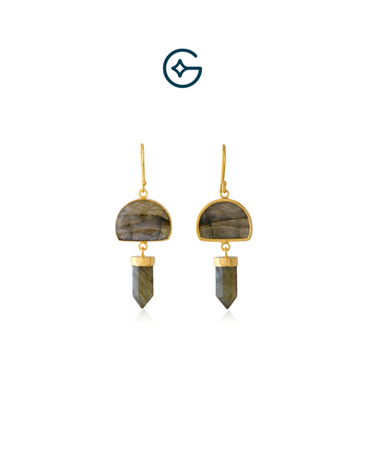 Fancy Labradorite Dangle Earrings