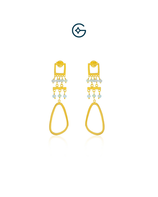 Cute Day Out Geometric Light Weight Silver Danglers