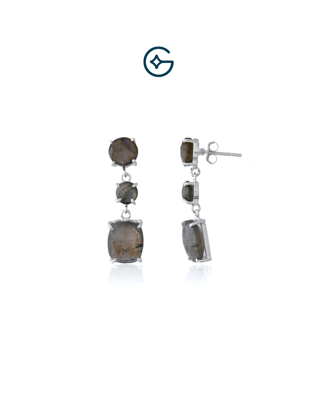 Labradorite Heavenly Drop Earrings In Silver