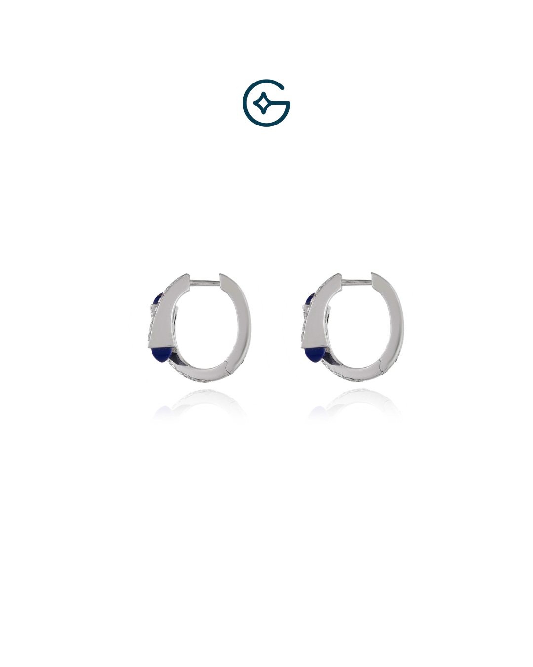 Stylish Enamel Baali Earring In Silver