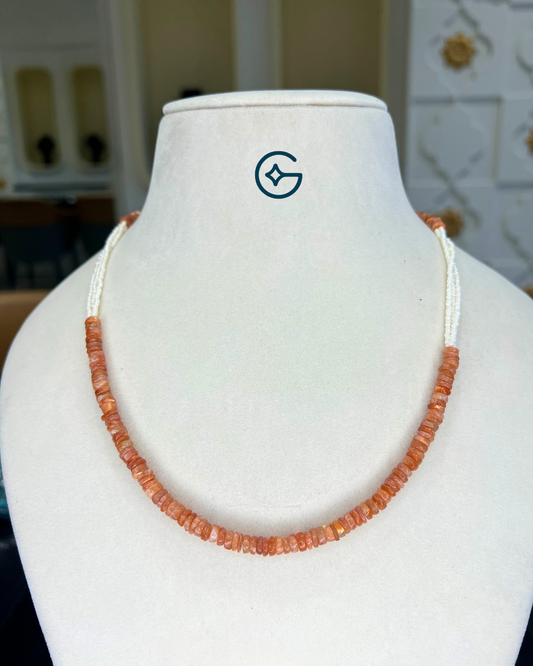 Dreamy Moonstone and Pearl Bead Necklace