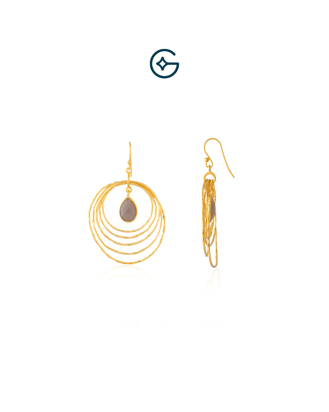 Party Ready Chalcedony Drop Danglers In Silver