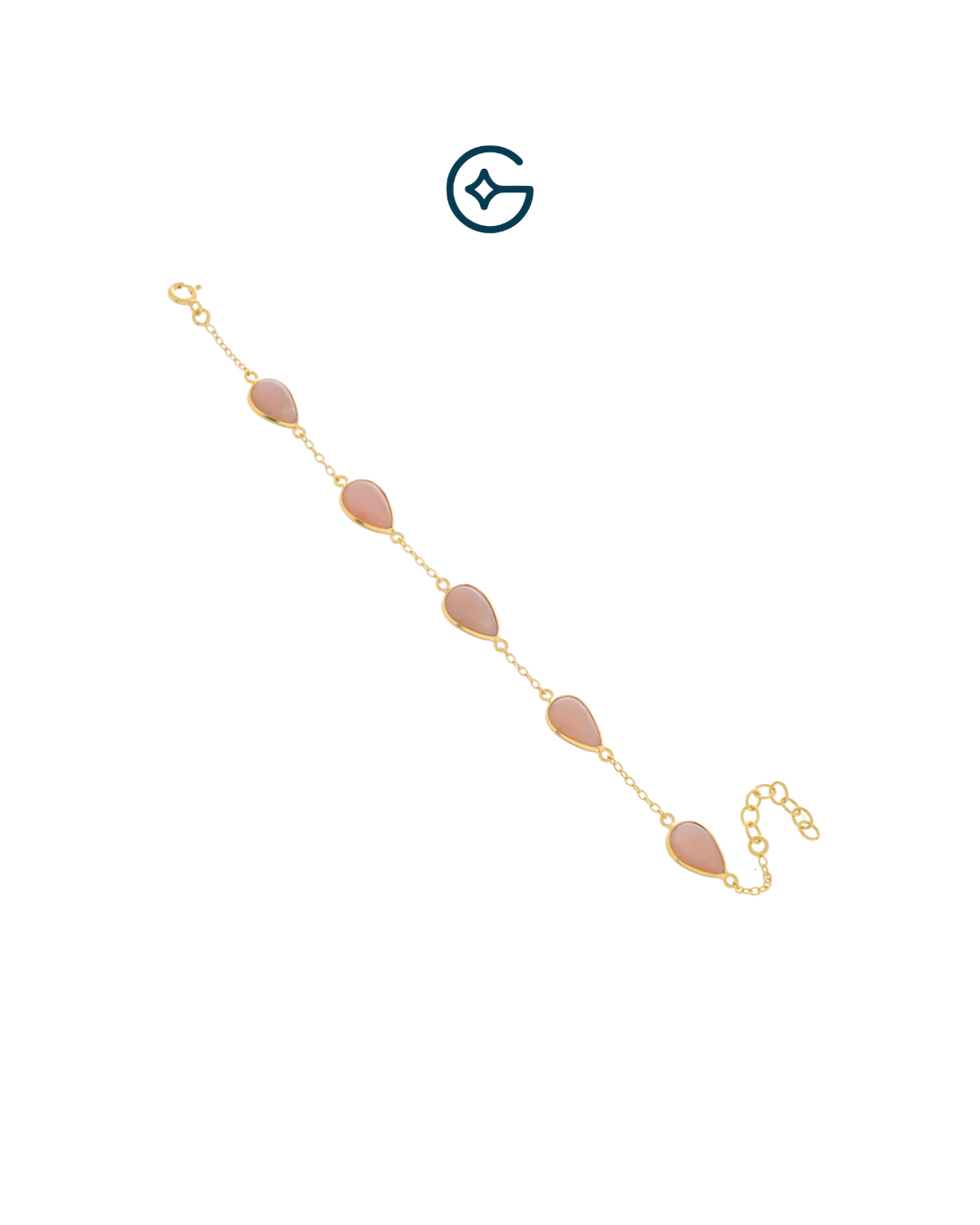 Pear Sun Stone Bracelet In Silver