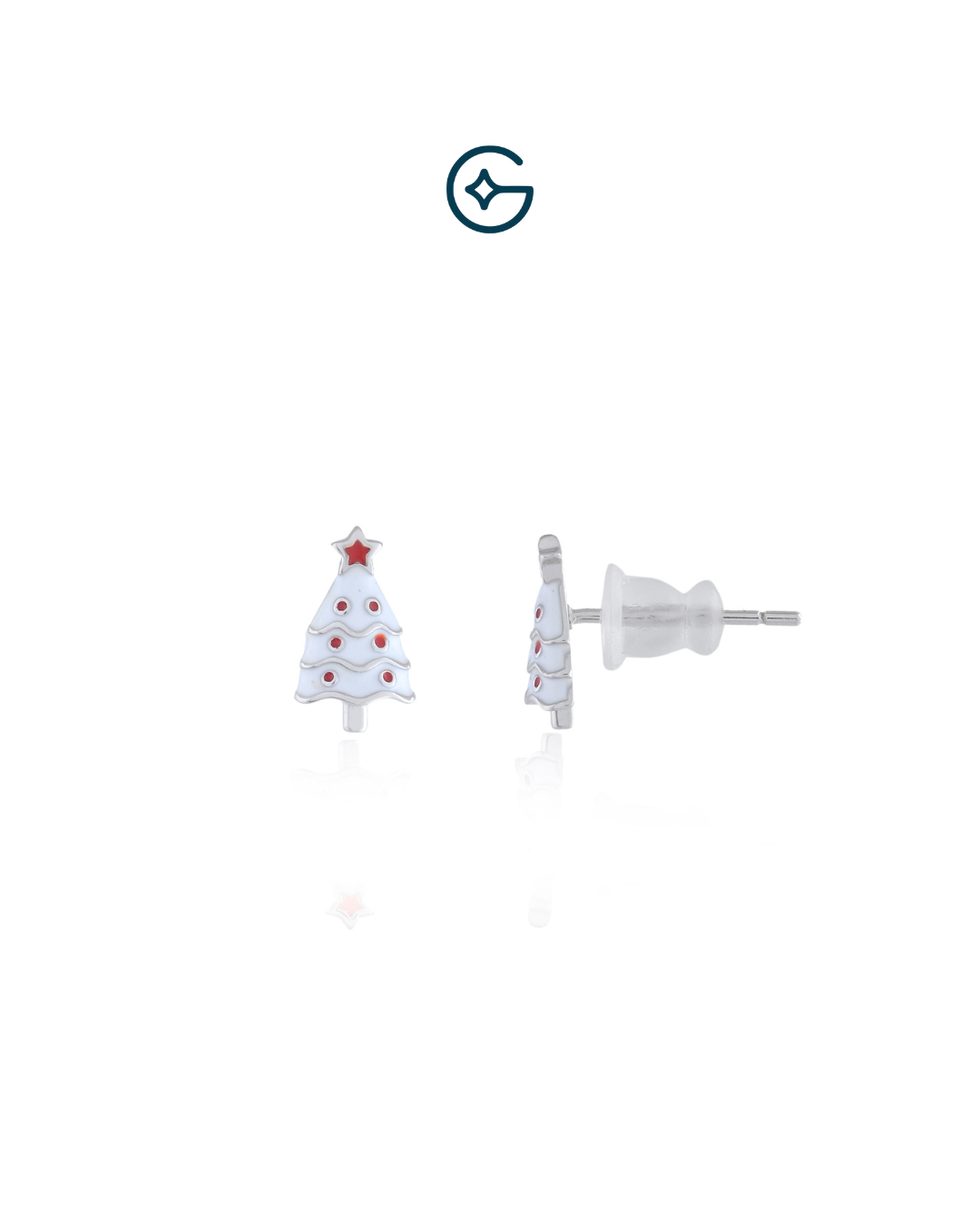 Merry Christmas Kids Earrings In Silver