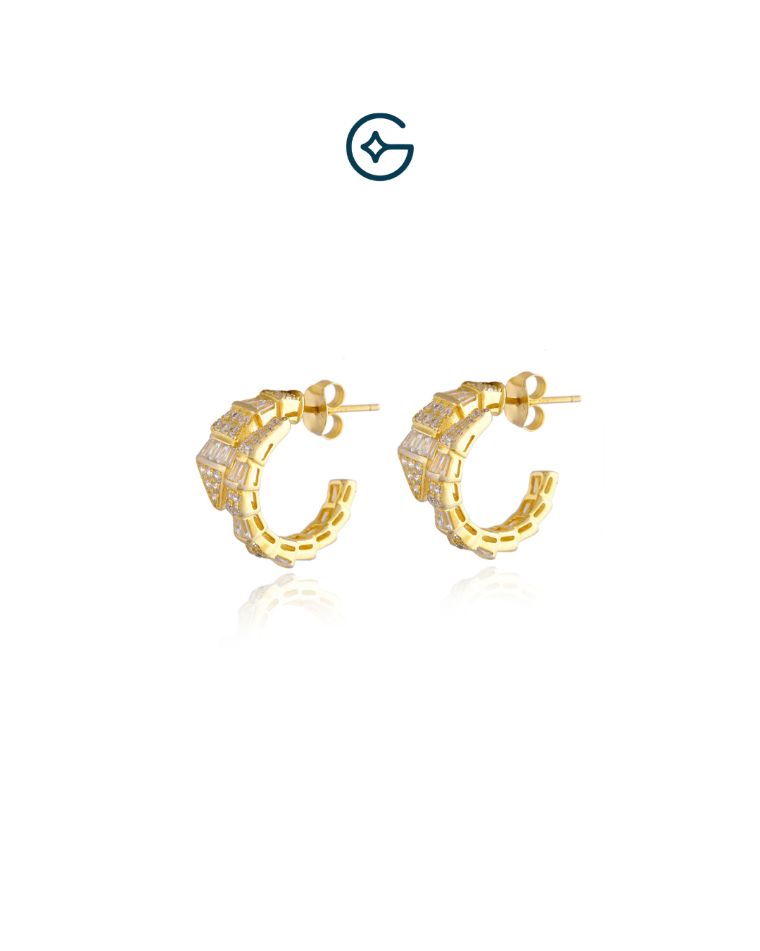 Serpenti Inspired Gold Plated Pendant Set In Silver