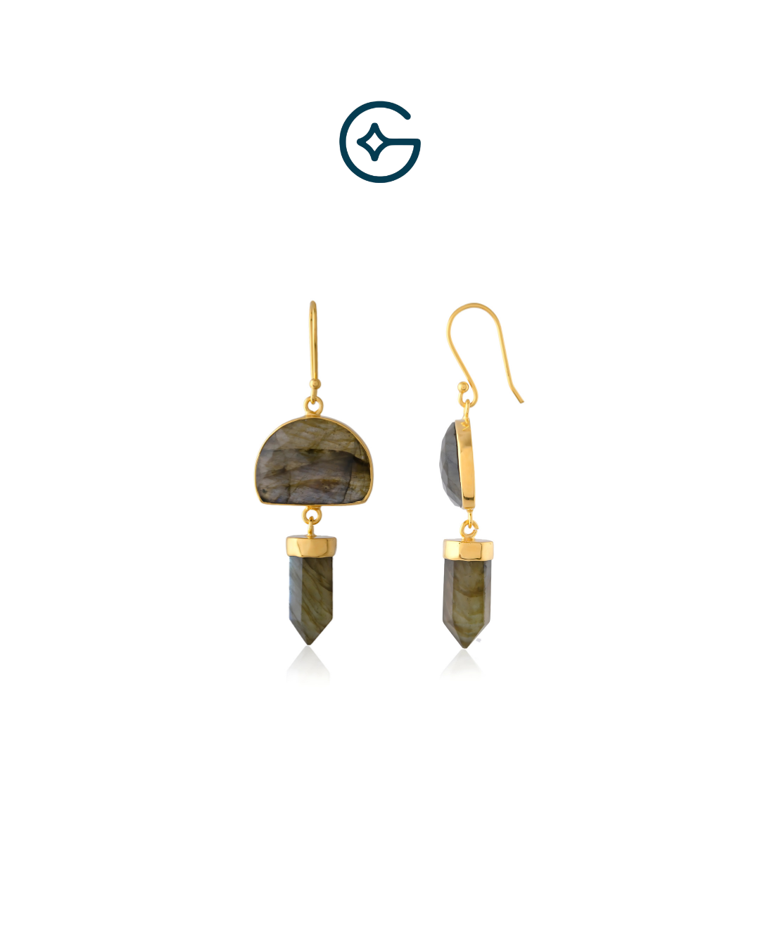 Fancy Labradorite Dangle Earrings