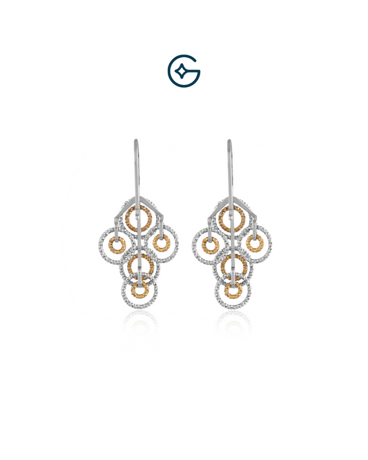 Designer Silver Dangler Earrings