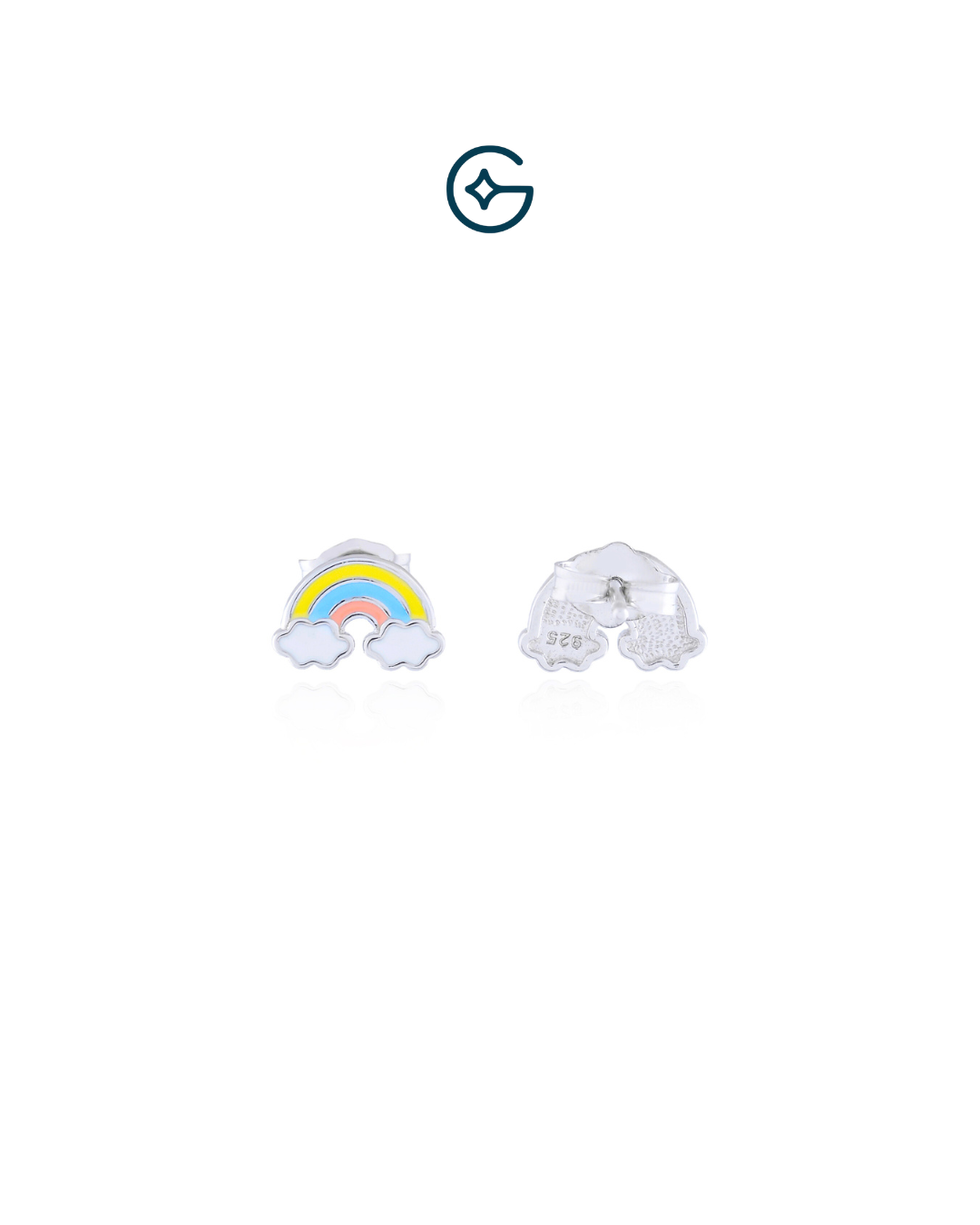Rainbow Paradise Silver Earrings Kids