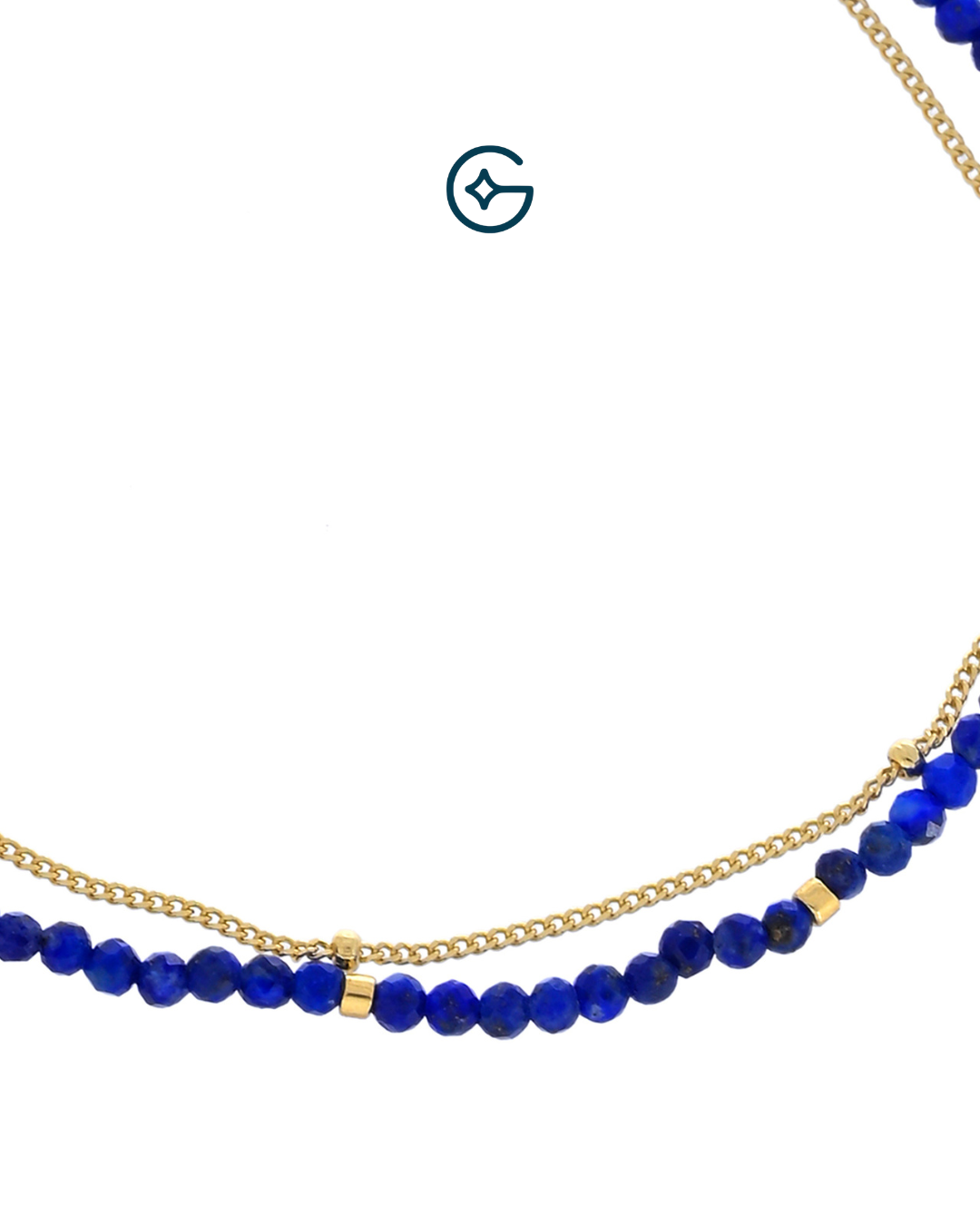 Natural Lapis Lazuli Round Bead Bracelet In Silver