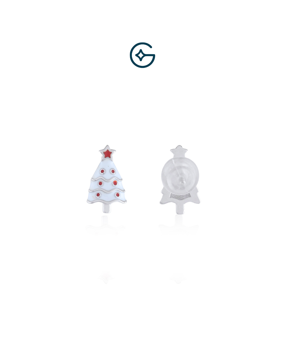 Merry Christmas Kids Earrings In Silver