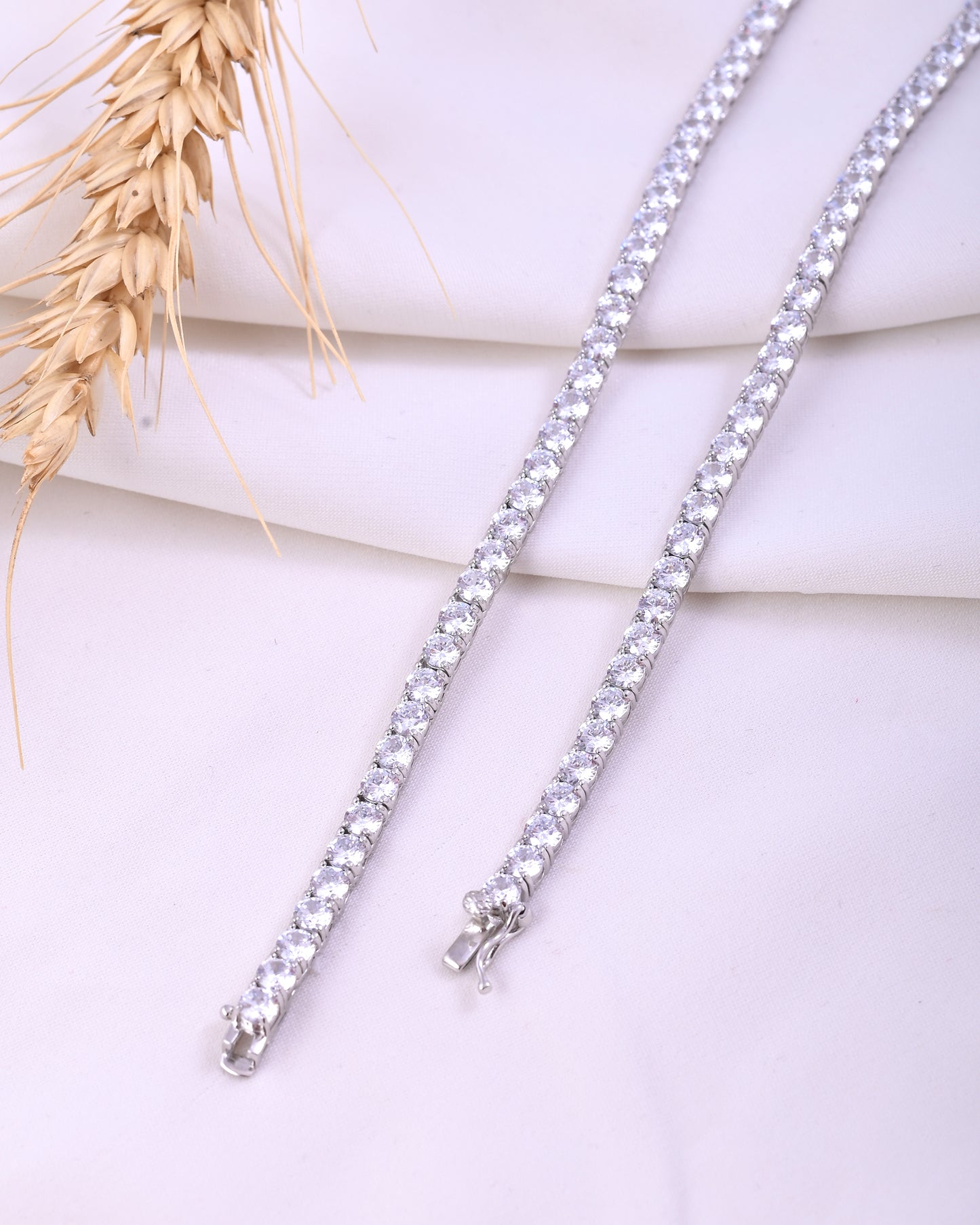 solitare string in 925 silver