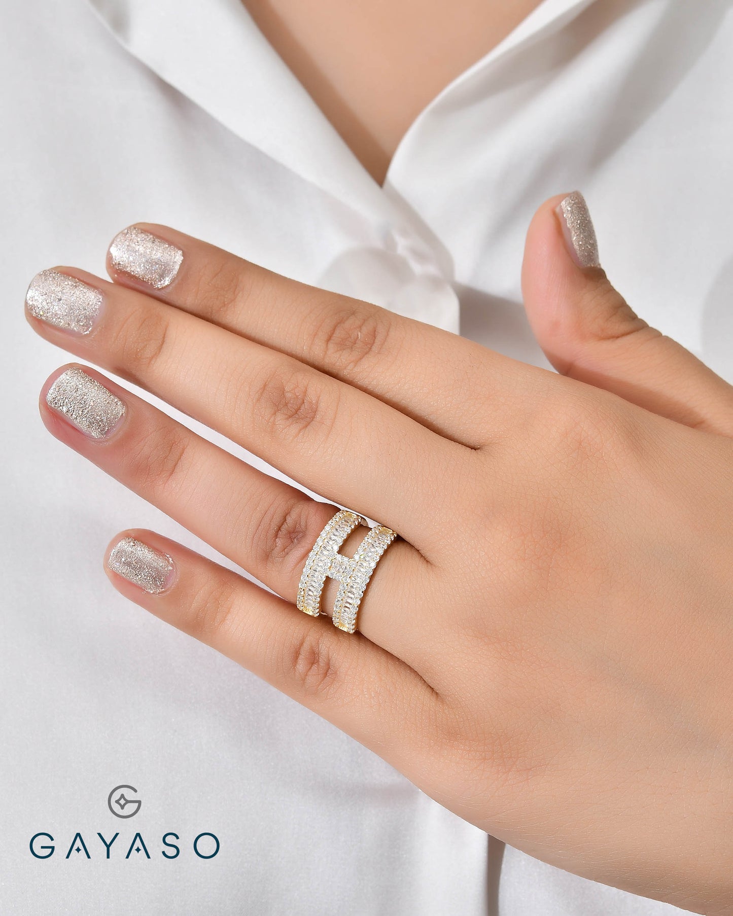 Designer Cocktail Ring With Cz In Silver