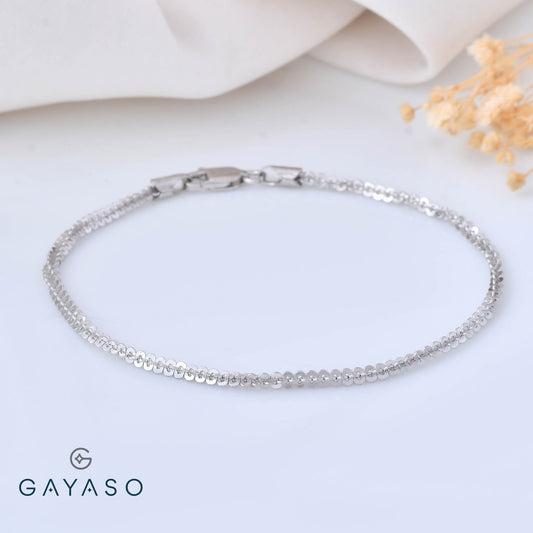 Twisted Silver Italian Bracelet