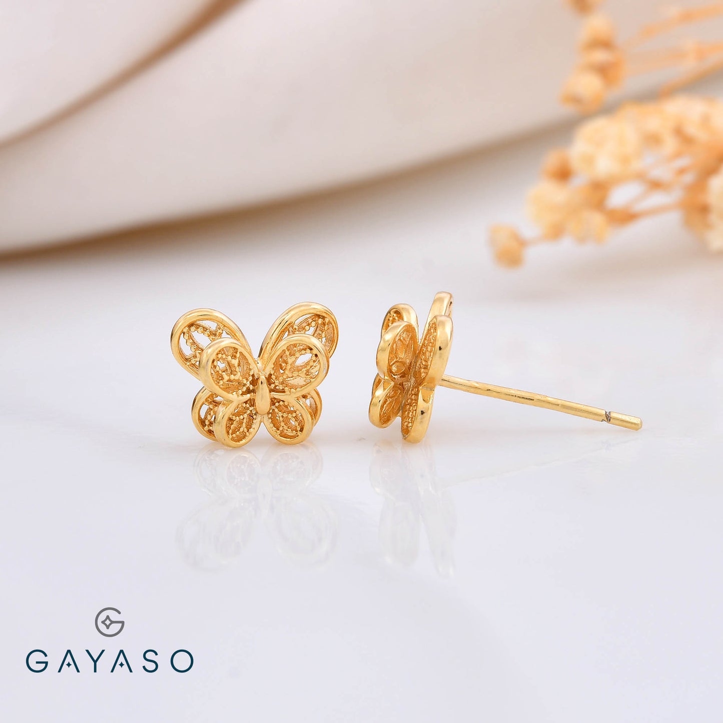 3D Look Filigree Butterfly Delicate Tops