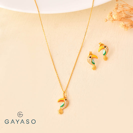 Pecking My Way Into This World Pendant Set