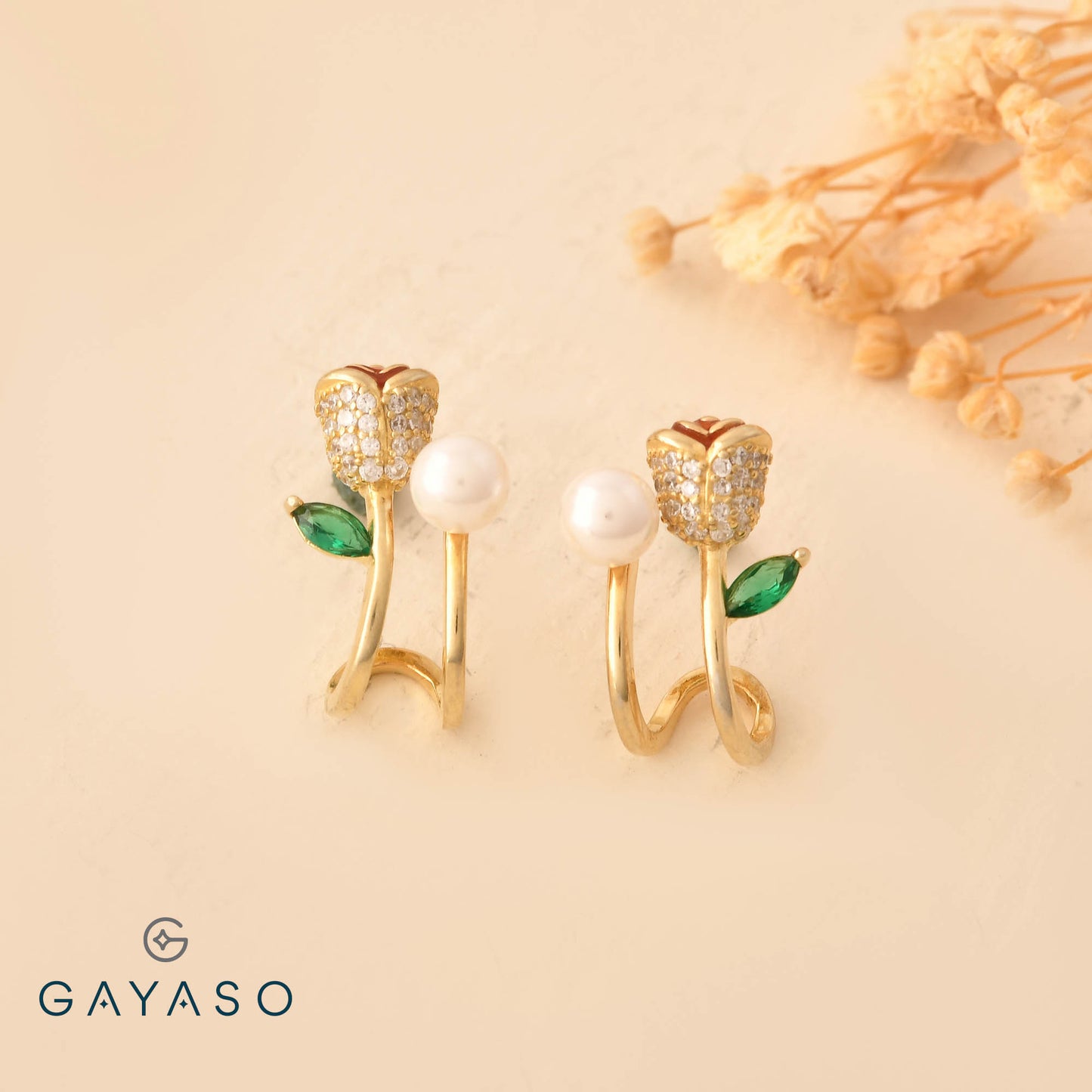 Flower Blossom With Enamel Pendant Set