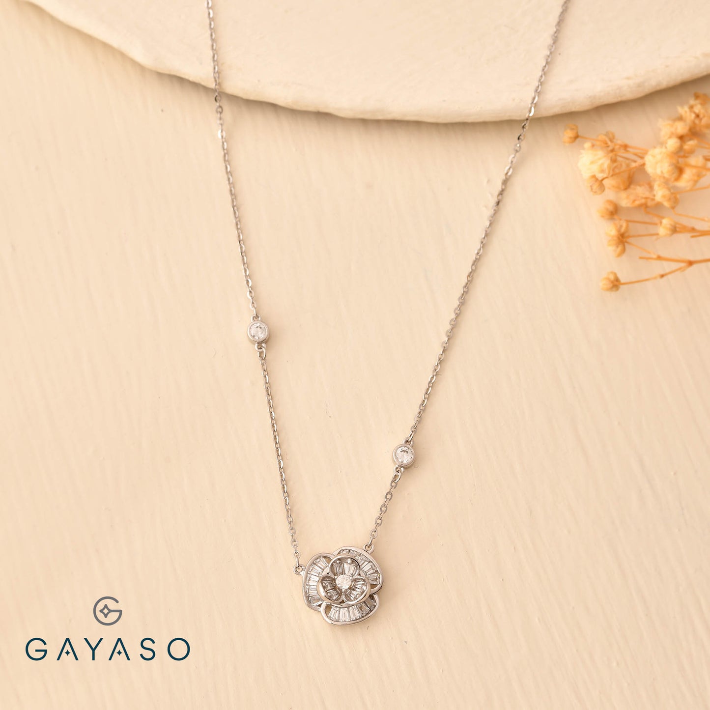 Three Petal Flower Pendant For Her