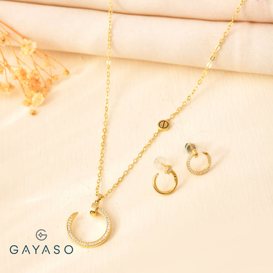 Cartier Inspired Nail Pendant Set For Her